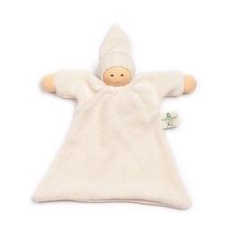 Doudou Plat Nanchen Natur Poupée Coton Bio Eponge  Ecru Naturel