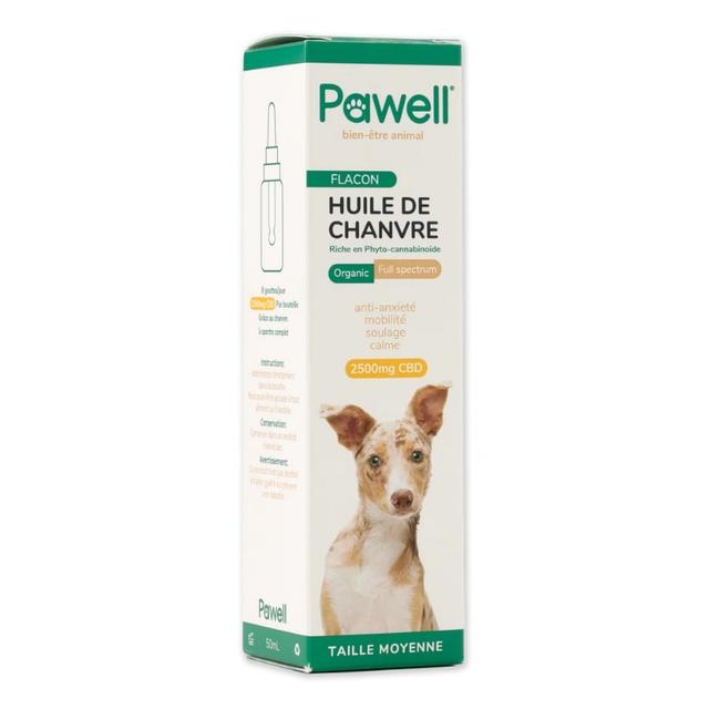 Huile de CBD 5% pour chien de taille moyenne - 10 ml - Pawell