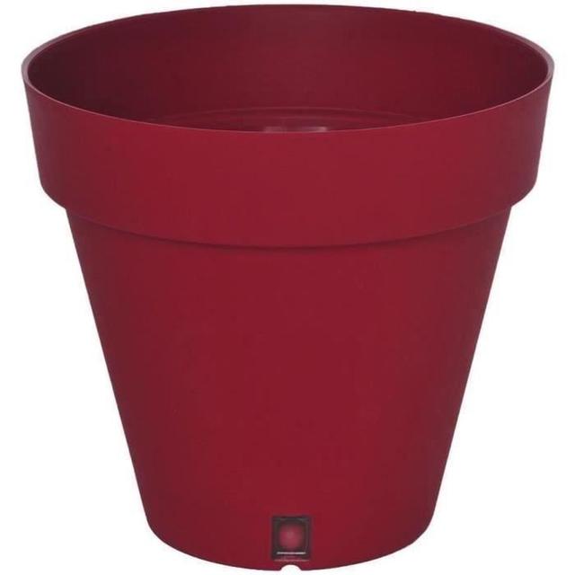 Bac à fleurs rond LOFT - Plastique Ø 30 cm - Rouge