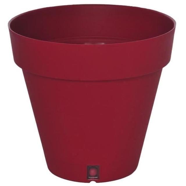 Bac à fleurs rond LOFT - Plastique Ø 40 cm - Rouge