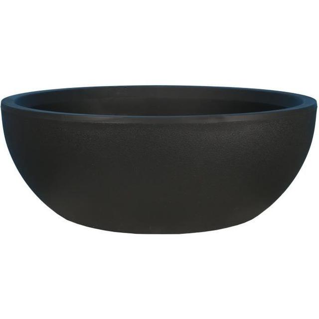 Coupe pot de fleurs - granit - noir