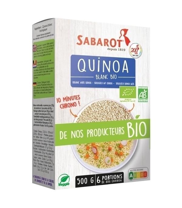 Quinoa blanc bio - étui 500g - Sabarot