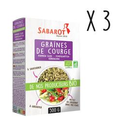 Lot de 3 X Graines de courge Bio - étui 500g - Sabarot