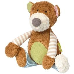 Peluche Coton Bio Sigikid Ours Brun Patchwork Green 29 cm