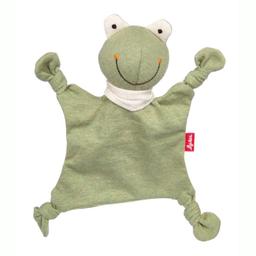 Doudou naissance plat Grenouille Jersey coton bio Sigikid 19 cm