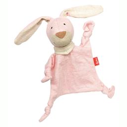 Doudou naissance petit Lapin Rose Jersey coton bio Sigikid 19 cm