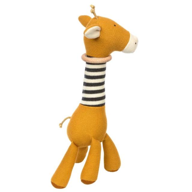 Peluche hochet anneau dentition Girafe 28 cm Knitted Sigikid