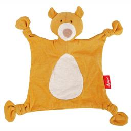 Doudou Ours plat Jersey coton bio Sigikid 26 cm jaune Ocre