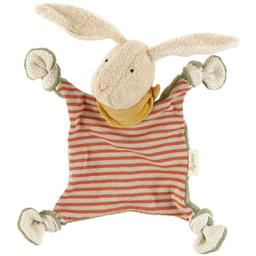 Doudou plat à nœuds Lapin Bio serie Green Sigikid 28 cm