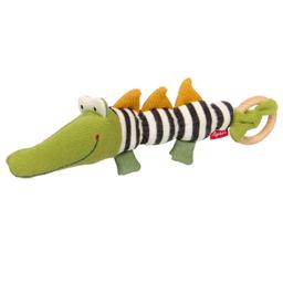 Peluche hochet anneau dentition Crocodile 22 cm Knitted Sigikid