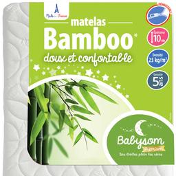 Matelas bébé bamboo 60x120x10 cm | déhoussable