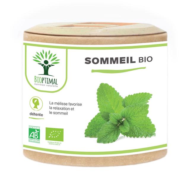 Sommeil Bio - 4 Plantes pour Mieux Dormir Insomnie - 60 gélules