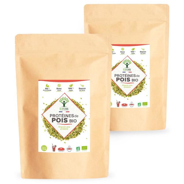 Protéine de Pois Bio en Poudre -  3kg