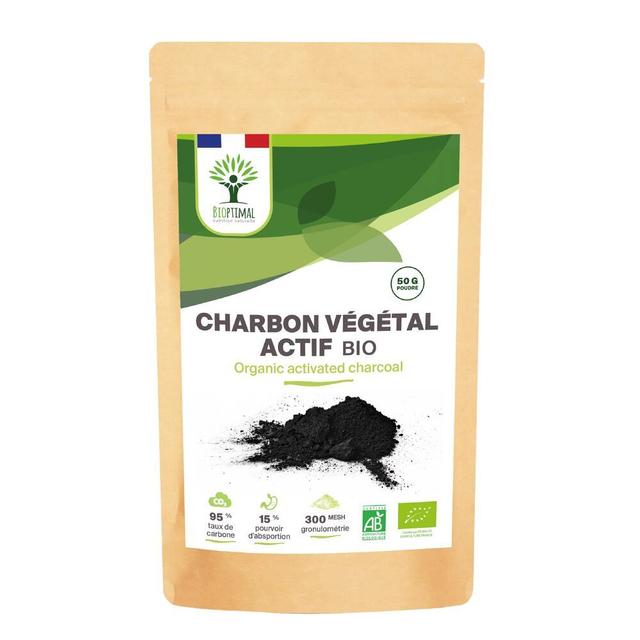 Charbon végétal actif bio en poudre - 50gr