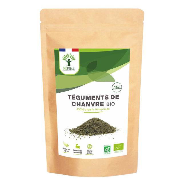 Téguments de Chanvre Bio - Fabriqué en France - 1KG