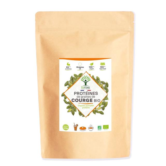 Protéine de Graines de Courge Bio en Poudre - Vegan - 1.5KG