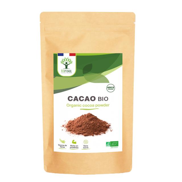 Cacao Bio en Poudre - Goût Intense - Sans sucre - 300g