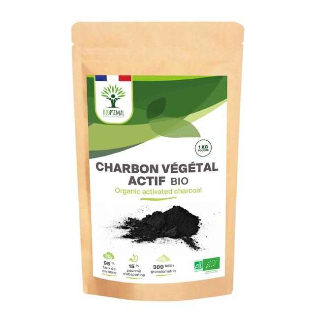 Charbon végétal actif bio en poudre - 1KG