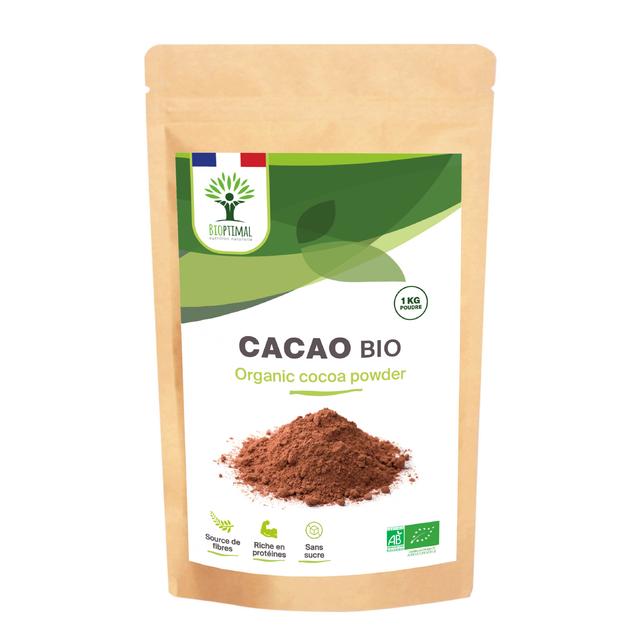 Cacao Bio en Poudre - Sans sucre - Conditionné en France - 1KG