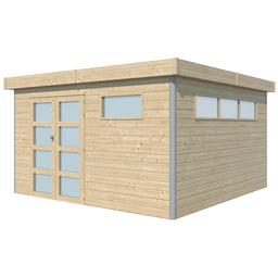 Chalet en bois profil aluminium contemporain 14.82 m² Sans optio