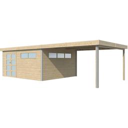 Chalet en bois profil aluminium contemporain avec extension 34 m