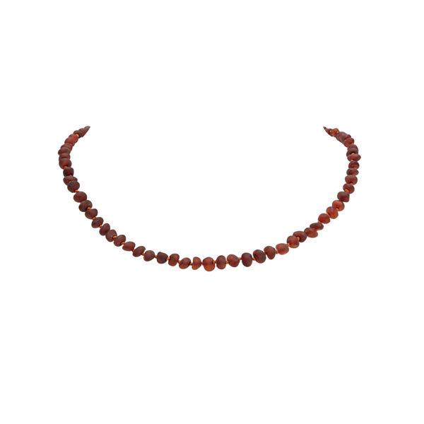 Collier pour bébé en Ambre cognac