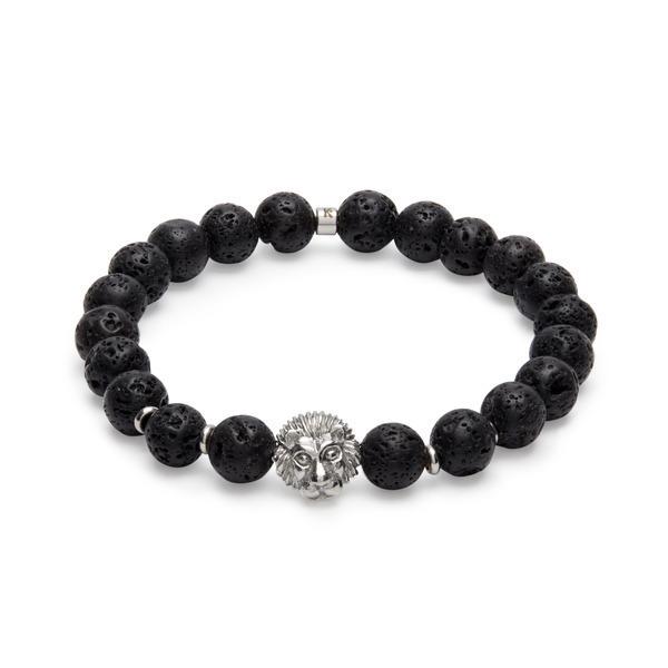 Bracelet "Lion" en Pierres de Lave