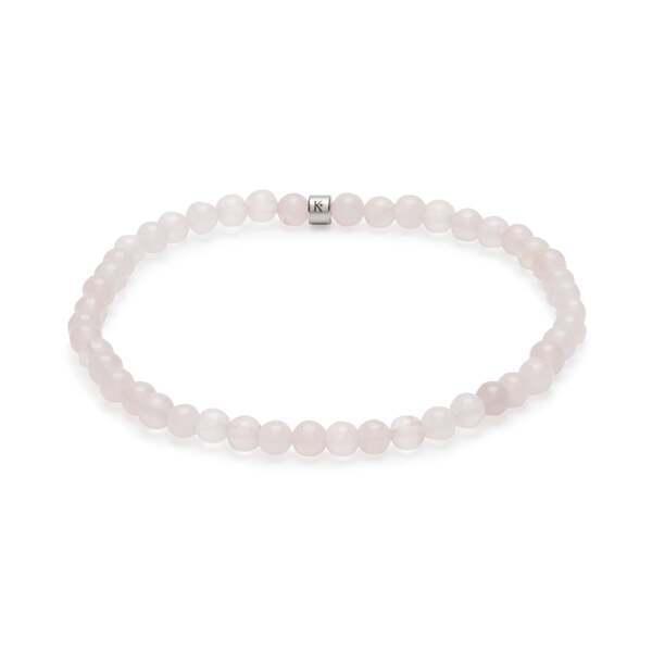 Bracelet 4mm en Quartz Rose