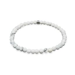 Bracelet 4mm en Howlite Blanche