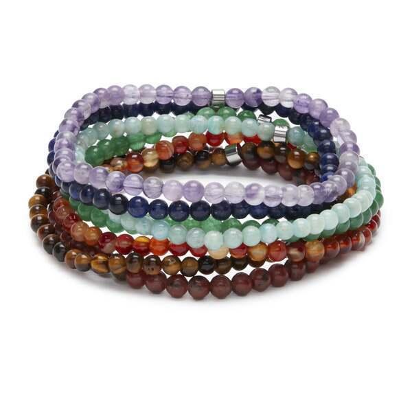 Lot de Bracelets 4mm "7 Chakras"