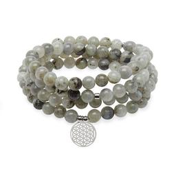 Bracelet Mala de 108 perles en Labradorite