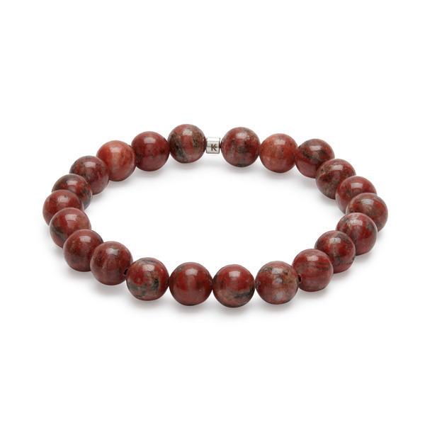 Bracelet 8mm en Jaspe Rouge