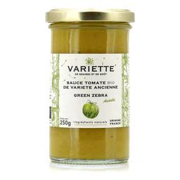 Sauce tomate bio de variété ancienne Green Zebra Verte