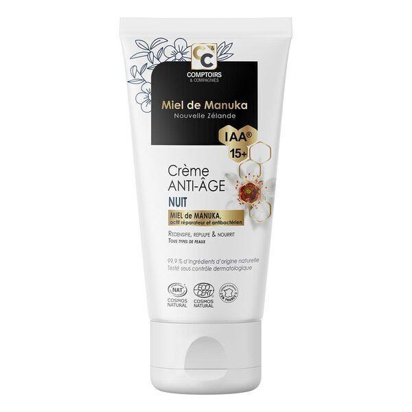 Crème de nuit anti-âge au miel de Manuka IAA15+ 50ml