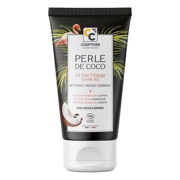 Soin visage 3 en 1 au charbon Perle de Coco 75ml