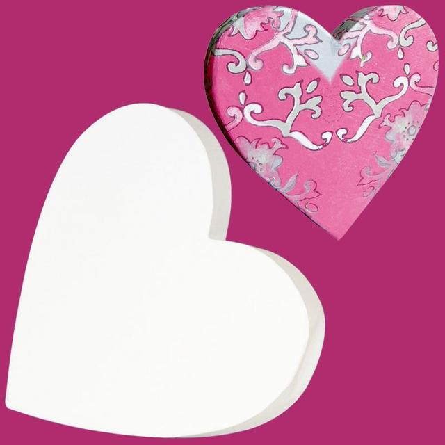 Coeur classique en carton plein 12 cm