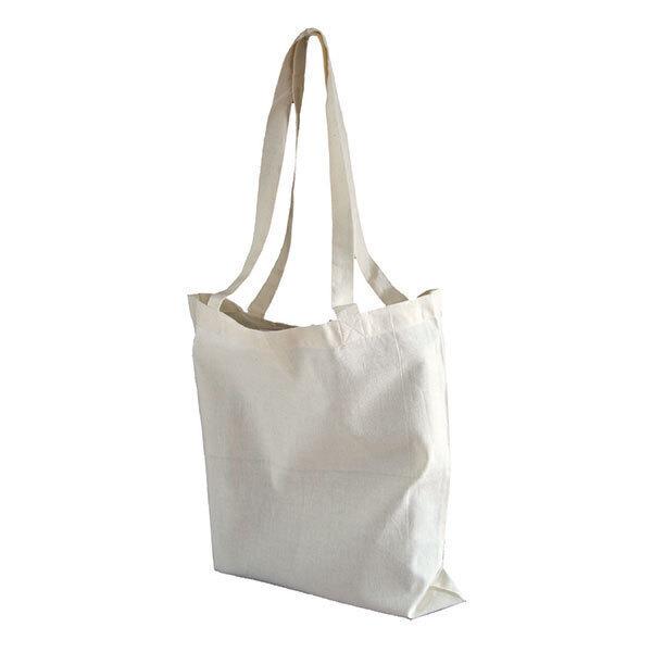 Sac à anses longues 38 x 42 cm coton bio 150gr/m2