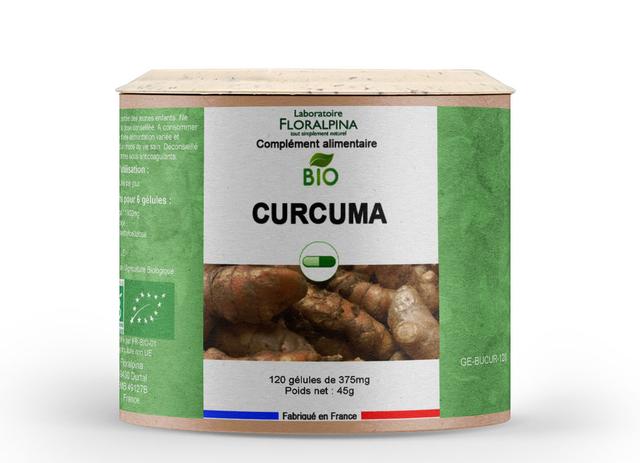 Curcuma bio 120 gélules - maintien de la santé des os et des art