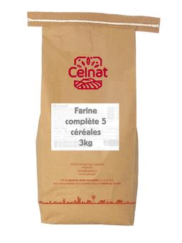 Farine complète 5 céréales bio 3kg