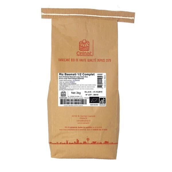 Riz basmati demi complet bio 3kg