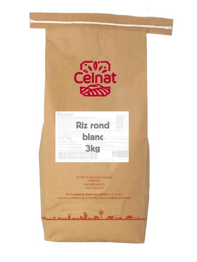 Riz rond blanc 3kg