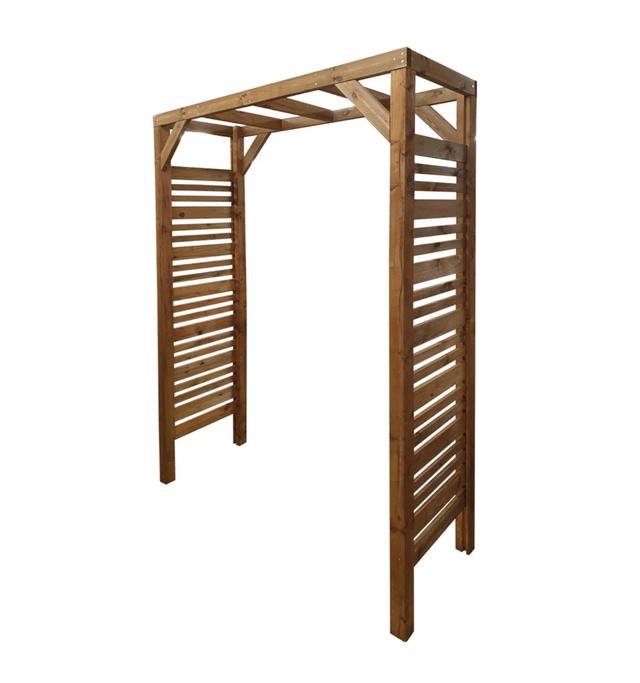 Pergola teintée brun LIGN Z