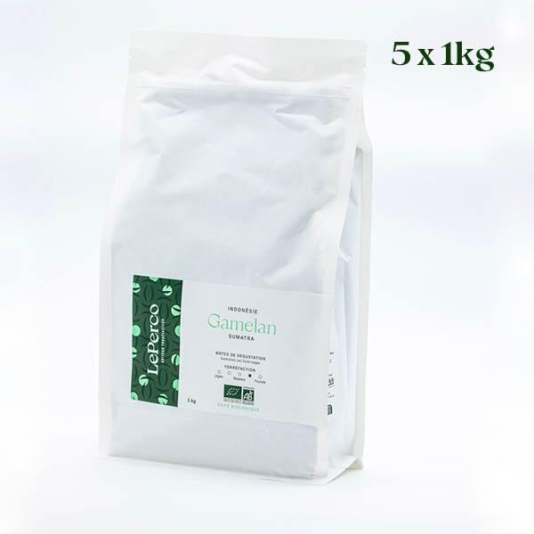 Café dIndonésie Bio  Grains 5x1kg  Gamelan