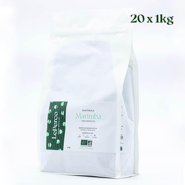 Café du Guatemala Bio  Grains 20x1kg  Marimba