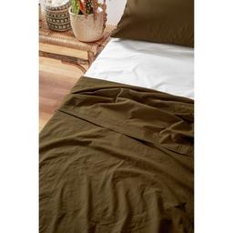 Drap plat Adulte en Percale de Coton Bio lavé