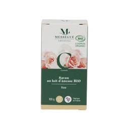 Savon certifié bio au lait d'ânesse parfum rose - 100 g