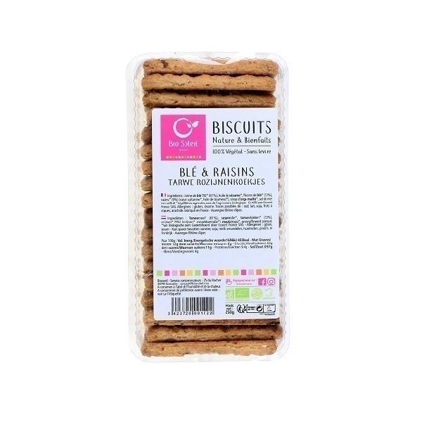 Biscuits blé raisins 250g