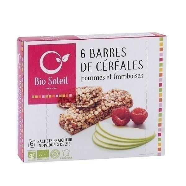 6 barres pommes & framboises 125g