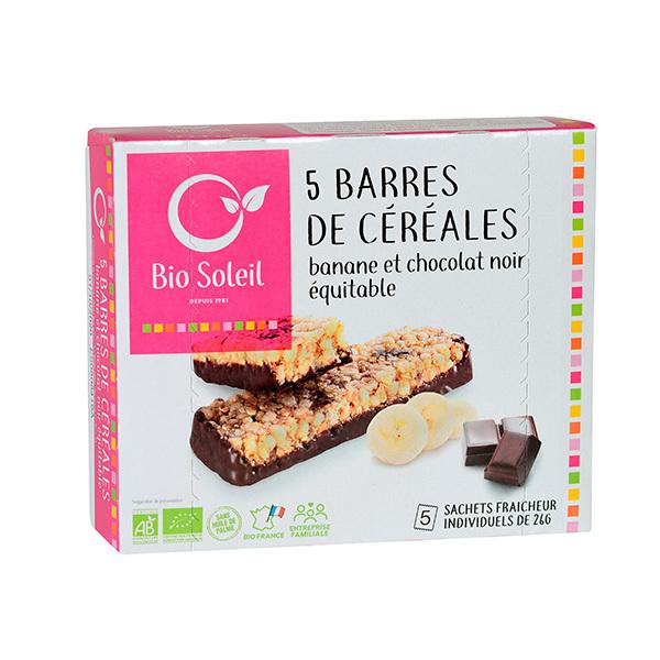 Barres de céréales banane chocolat x5 130g