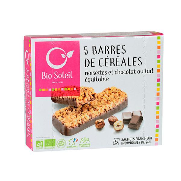 Barres de céréales noisettes chocolat x5 130g